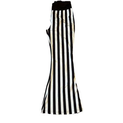 Striped White And Black Flare Leggings L - worn once